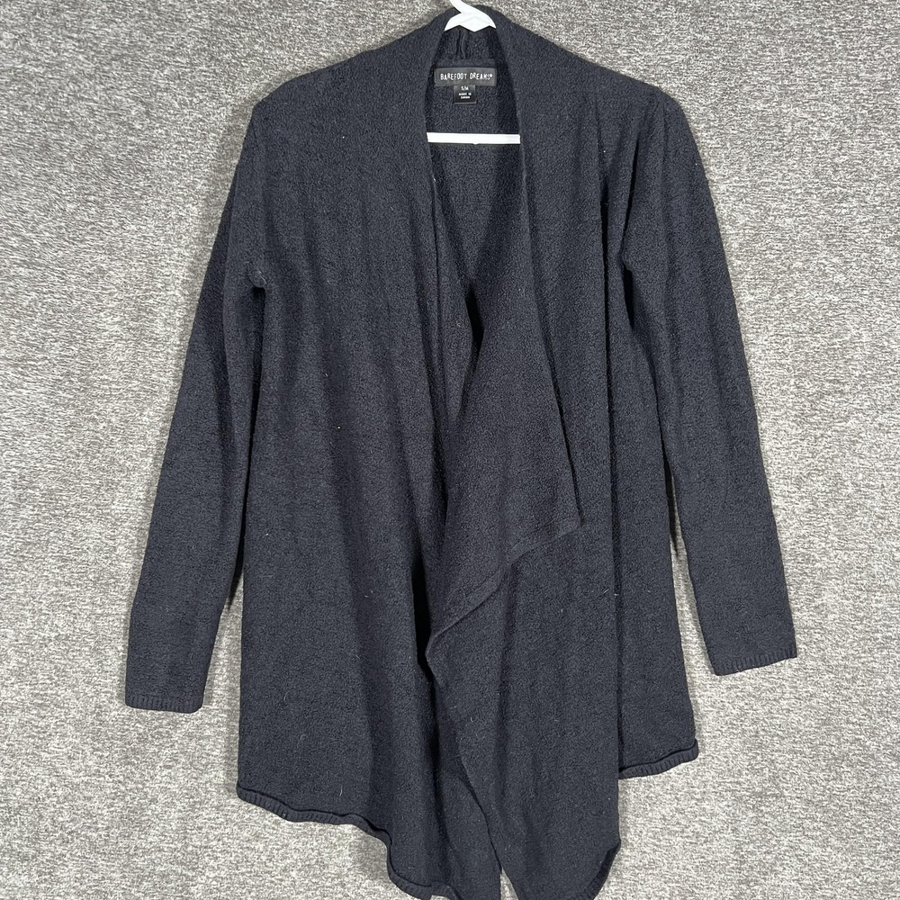 Barefoot Dreams Sweater Womens‎ S/M Black Style 436 Bamboo Chic Lite Cardigan